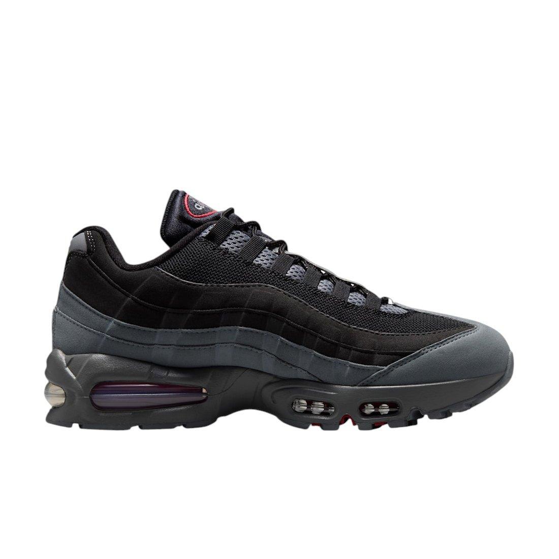 Nike Air Max 95 Big Bubble "Black/Smoke Grey/Dark Smoke Grey/Tough Red" Men's Shoe - BLACK/GREY/DK GREY/RED